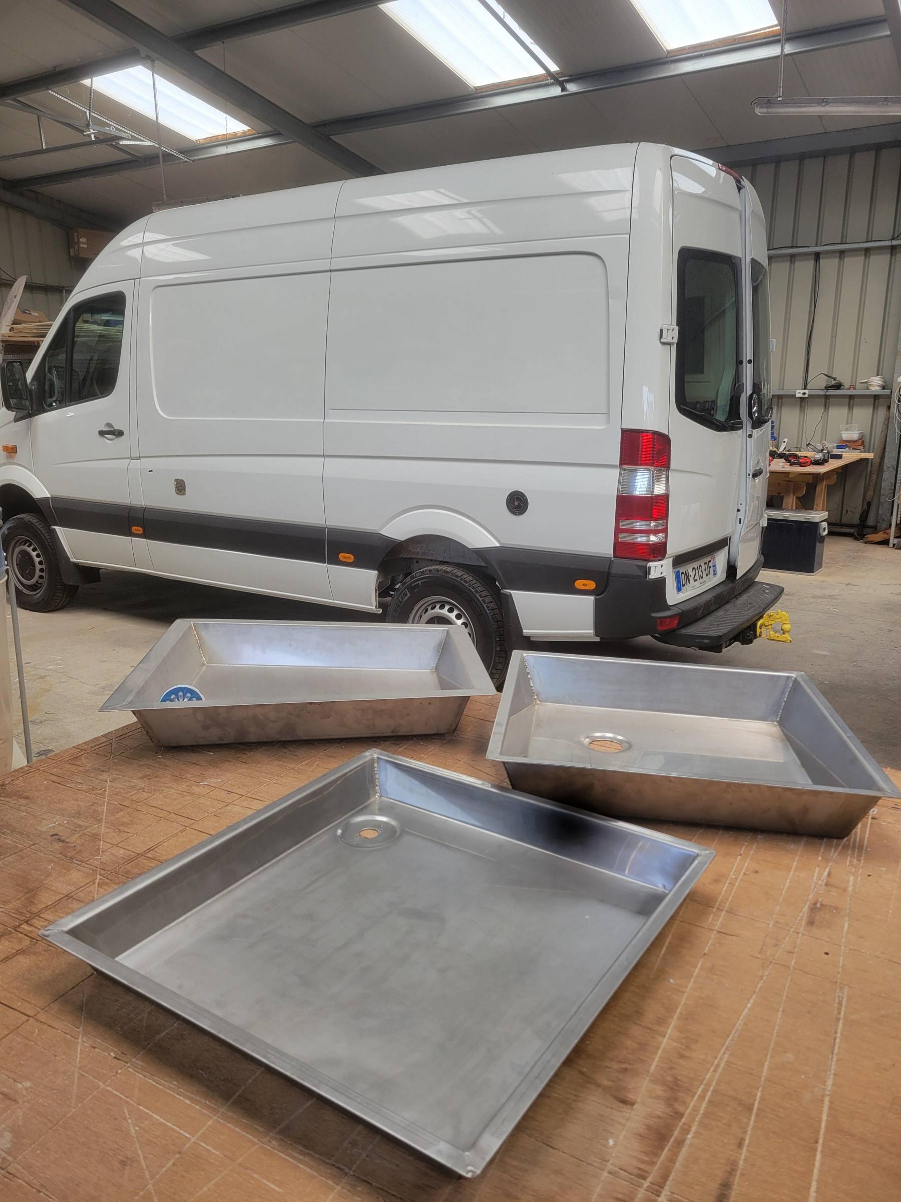 Bac à douche inox sur mesure